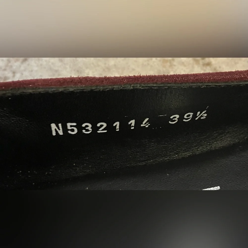 Attilio Giusti Leombruni Womens Burgundy Metallic Loafers - Picture 7 of 7